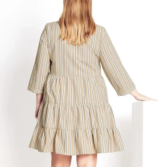 Women's REFINITY Plus Size Dress Serenity STRP - Picture 2 of 8